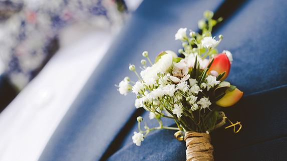 HART Holistic Support Weddings buttonhole flowers